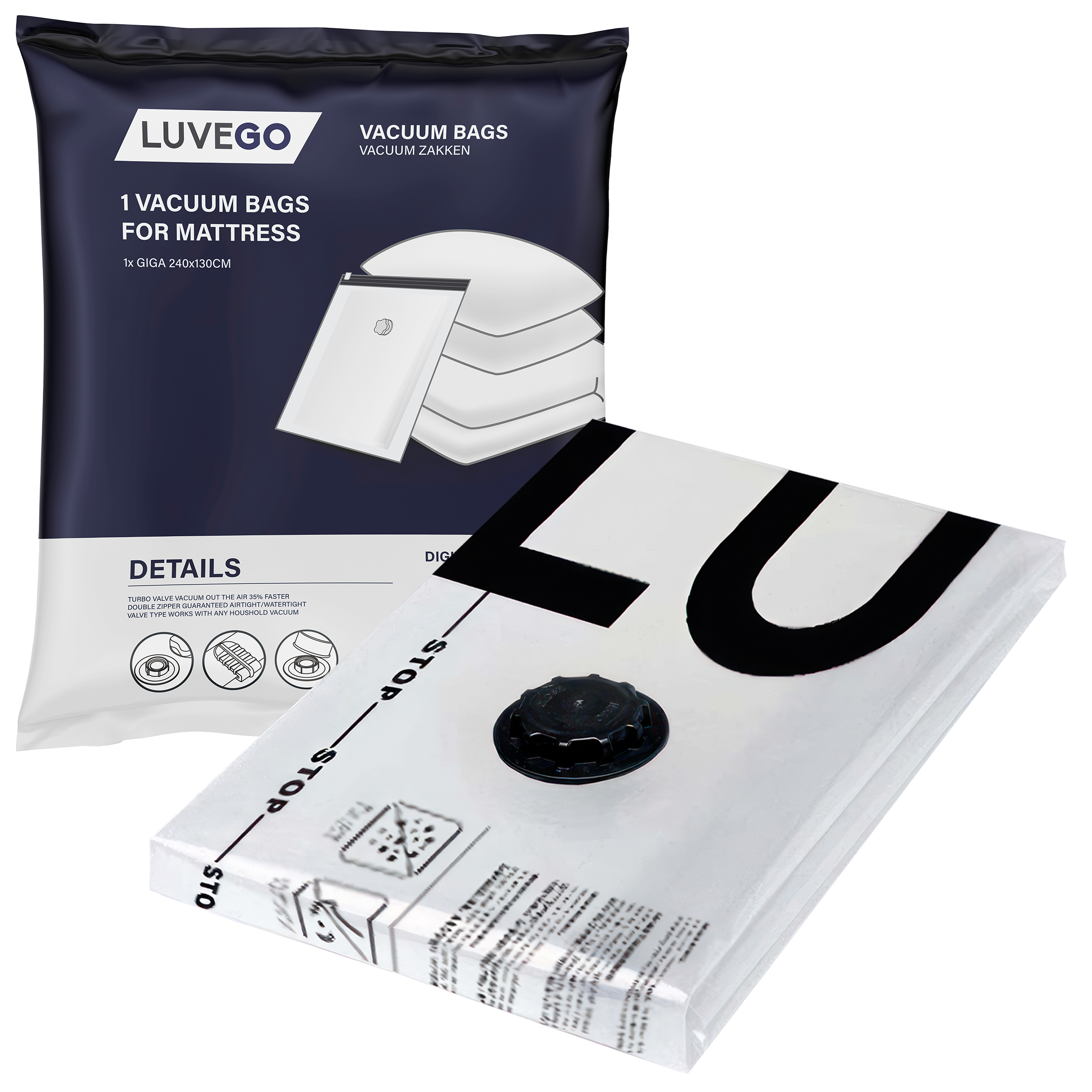 1-Pack matras vacuümzak