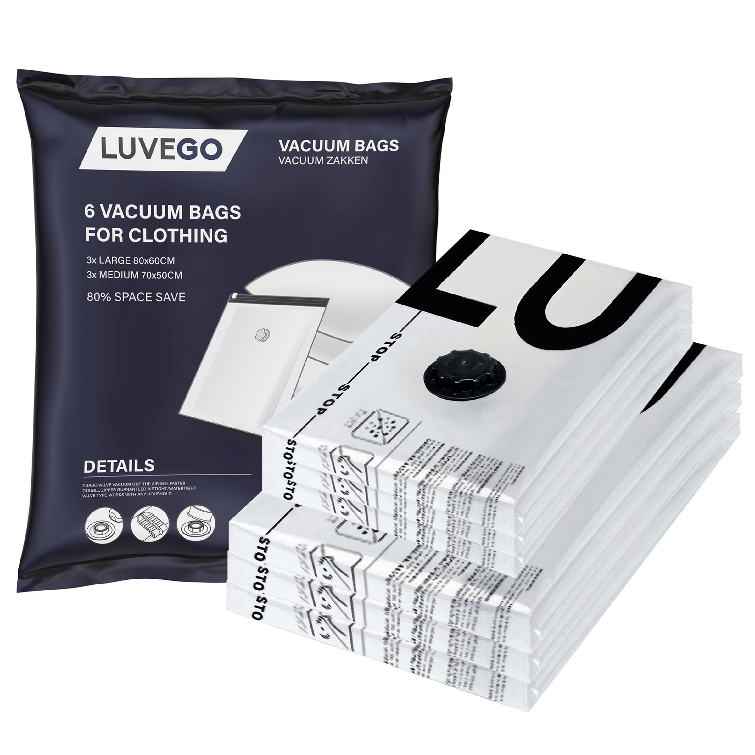 6-Pack vacuümzakken
